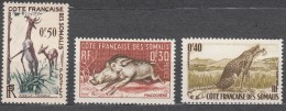 Animals Somali Coast 1958 Mi#314-316 Mint Never Hinged - Ongebruikt