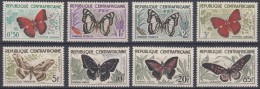 Butterflies Central African Republic 1960 Mi#4-11 Mint Never Hinged - Schmetterlinge