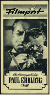 "Filmpost" "Die Lebensgeschichte Paul Ehrlich`s"  -  Mit Edward G. Robinson  -  Filmprogramm Nr. 4 Von Ca. 1946 - Andere & Zonder Classificatie