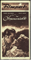 "Filmpost" "Sommernächte"  -  Mit Rene Deltgen , Suse Graf  -  Filmprogramm Nr. 80 Von Ca. 1947 - Autres & Non Classés