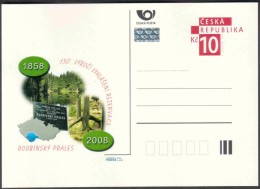 Czech Rep. / Postal Stat. (Pre2008/05) 150th Ann. Of Reserve "Boubin Primeval Forest"; Forester Josef John (1802-1871) - Légumes