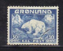 W604 - GROENLANDIA 1938 , 30 Ore  N. 7  Usato - Gebraucht