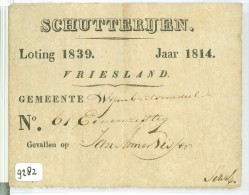 SCHUTTERIJEN VRIESLAND Uit 1814 WYMBRITSERADEEL (9282) - ...-1852 Prephilately