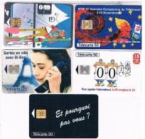 5 TELE CARTES   FRANCE  TELECOM       BE - Telecom Operators