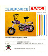 Tecnomoto Junior 50 Minibike Depliant Originale Factory Sales Brochure Catalog Prospekt - Motorräder