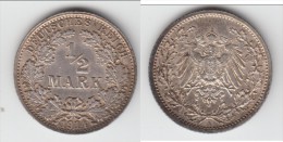 **** ALLEMAGNE - GERMANY - HALF MARK 1914 A -1/2 MARK 1914 A - EMPIRE - ARGENT - SILVER **** EN ACHAT IMMEDIAT - 1/2 Mark