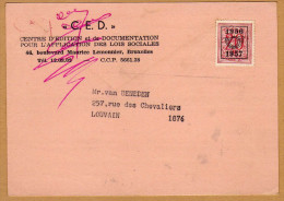 Carte Avec Préoblitéré - Typo Precancels 1951-80 (Figure On Lion)