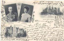 Hochzeit Großherzog Friedrich Franz IV + Frau Alexandra Schloß Schwerin Gmunden Jugendstil Krone 11.7.1904 Gelaufen - Schwerin