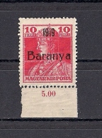 Hongrie Baranya Occupation Serbe 1919 YT 29 Mi 35 ** - Baranya