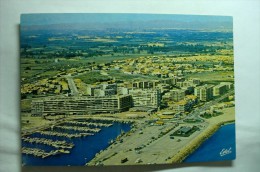 D 66 - Saint Cyprien Plage - Vue Aérienne Du Port De Plaisance Et Du Front De Mer - Saint Cyprien