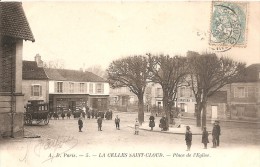 78 LA CELLES SAINT CLOUD PLACE DE L EGLISE BELLE ANIMATION DILIGENCE FUMISTERIE EPICERIE BEAUGELET - La Celle Saint Cloud