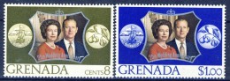 ##K521. Grenada 1972. Silver Wedding. Michel 498-99. MNH(**) - Grenade (...-1974)