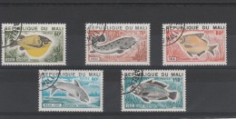 MALI - POISSONS - N° 236 A 240  OBLITERE TB - Mali (1959-...)