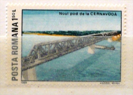 ROUMANIE PONT, PONTS  1 Valeur Emise En 1989. Pont De La CERNAVODA. MNH, Neuf Sans Charniere - Bruggen