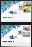 Russia 2011 &gt; Mi 1756/59 , 2 FDC &gt; Winter Olympics Sochi 2014 , Tourism On The Black Sea Coast &gt; 2 FDC - Hiver 2014: Sotchi