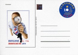 Entier Postal De 2014 Sur Carte Postale Illustrée "Journée Des Collectioneurs De Bratisla" - Ansichtskarten