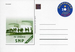 Entier Postal De 2014 Sur Carte Postale Illustrée "70 Ans Du SNP : Soulèvement National Slovaque" - Postales