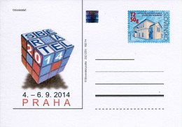 Entier Postal De 2014 Sur Carte Postale Illustrée "Salon Des Collectionneurs Sberatel 2014 Prague" - Cartes Postales