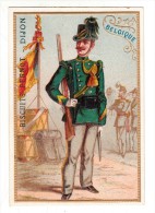 Chromo - Biscuits Pernot - Dijon - Belgique - (Soldat, Militaire, Officier, Fusil, Drapeau) - Pernot