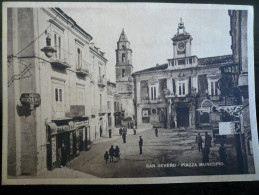 San Severo Piazza Municipio Anni 50 Viaggiata Edizione Repubblicana Senza Fascio! Vedi Foto - San Severo