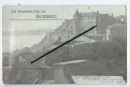 Carte à Systéme -  24 Snapshots Of Quebec - Château Frontenac From Laval University Quebec 24 Vues - Québec - Château Frontenac