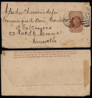 Great Britain 1893 Postal History Rare Postal Stationery Wrapper Cardiff To Brussels DB.196 - Brieven En Documenten