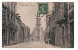 NEUVILLE DE POITOU RUE VICTOR HUGO ET L'EGLISE    (86 ) - Neuville En Poitou