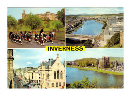 Royaume Uni: Inverness, British Legion Pipe Band, High St., R. Ness, Cathedral (14-3970) - Inverness-shire