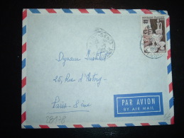 LETTRE PAR AVION POUR FRANCE TP PORCELAINE ET CRISTAUX 40F SURCHARGE 8F CFA OBL. 1-9-1956 SAINT-DENIS REUNION - Brieven En Documenten