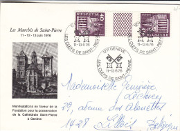 Religieux - Les Cléfs De Saint-Pierre - Suisse - Lettre De 1976 - Tête Bêche Avec Interpanneau - Tête-bêche