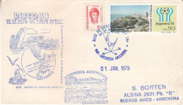 Philatélie Polaire - Argentine - Lettre De 1979 - Oblitération Base De Enercito Sobral - Football - Oiseaux - Bases Antarctiques