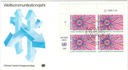 ONU - NAZIONI UNITE - UNITED NATIONS - NATIONS UNIES - 1983 - Année Mondiale Des Communications - FDC - FDC