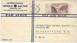 ZONA DEL CANALE - CANAL ZONE - PANAMA - 1938 - Air Mail - 20 Cents - Viaggiata Da Ancón Per Schenectady, USA - Zona Del Canale / Canal Zone