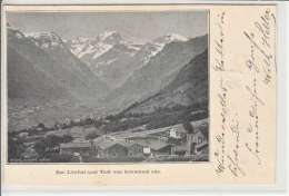 LINTHAL UND TÖDI VON SCHWÄNDI AUS- DOS UNIQUE-26.02.1900-CACHET LINEAIRE DE SCHWÄNDI-GLARUS-TTB - Schwändi