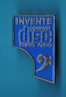 PIN´S //   . INVENTE COMPACT DISC DIGITAL AUDIO - Informatique