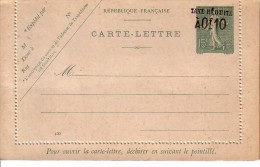 ENTIER POSTAL.CARTE LETTRE. TYPE SEMEUSE.TAXE REDUITE. - Kartenbriefe