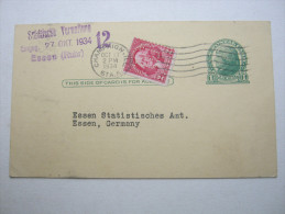 1934 , USA         Firmenlochung , Perfin , Beleg - Perforados