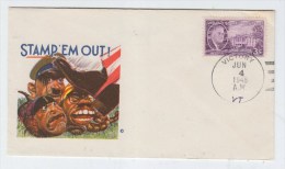 USA STAMP EM OUT CACHET COVER 1948 - Recordatorios