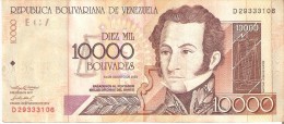 BILLETE DE VENEZUELA DE 10000 BOLIVARES DEL AÑO 2002 (BANKNOTE) - Venezuela