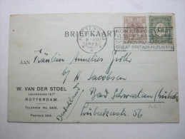 1923,           Firmenlochung , Perfin , Beleg - Briefe U. Dokumente