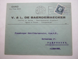 1926,    Gent       Firmenlochung , Perfin , Beleg - 1909-34