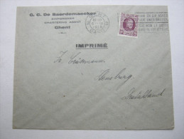 1925 , Gent      Firmenlochung , Perfin , Beleg - 1909-34