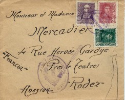 ESPAGNE LETTRE AVEC CENSURE NAVARRA POUR LA FRANCE. A Voir Pour étude (lot 999) - Marcas De Censura Republicana