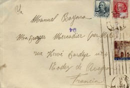 ESPAGNE LETTRE AVEC CENSURE POUR LA FRANCE . A Voir Pour étude (lot 1002) - Republicans Censor Marks