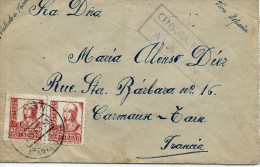 ESPAGNE LETTRE AVEC CENSURE ALAGON POUR LA FRANCE . A Voir Pour étude (lot 1016) - Bolli Di Censura Repubblicana