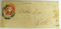 Lombardei-Venetien Lombardo Veneto--  BRIEF LETTER - COVER - 5 Soldi LENDINARA ESTE - Lombardy-Venetia