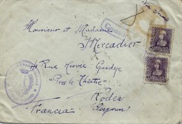 ESPAGNE LETTRE AVEC CENSURE NAVARRAOUR LA FRANCE . A Voir Pour étude (lot 1017) - Republicans Censor Marks