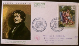 FRANCE Yvert 1376  FDC, Enveloppe 1 Er Jour. DELACROIX. Saint Maurice 2/3/1963 - 1960-1969
