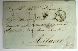 Lombardei-Venetien Lombardo Veneto--  BRIEF LETTER - COVER - GENOVA  MILANO  VERY RARE MAIL - Lombardo-Vénétie