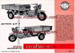 Moto Guzzi Ercolino 192 Motocarro 1958 Depliant Originale Genuine Factory Sales Brochure Catalog Prospekt - Motorräder